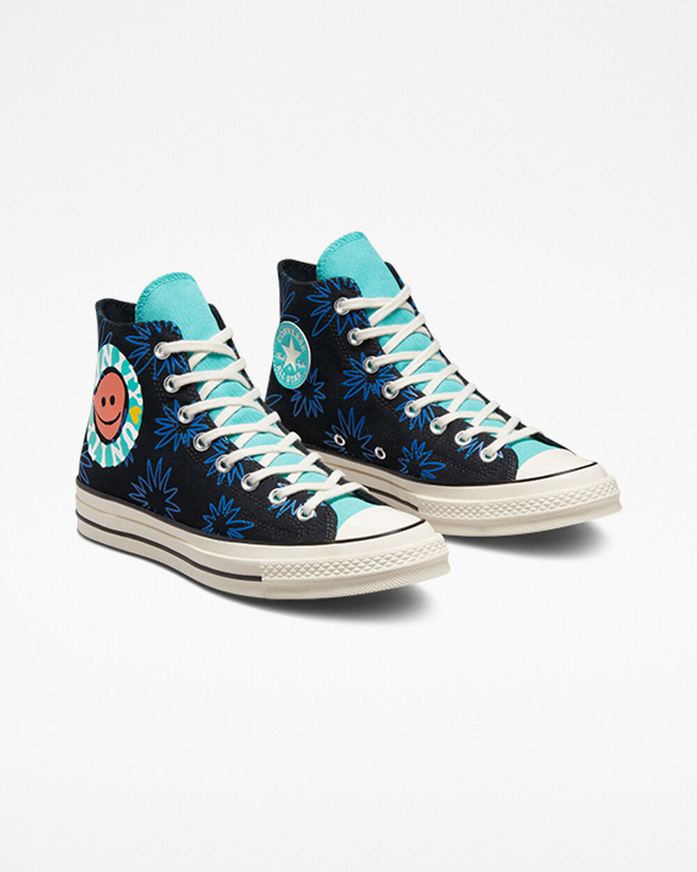 Converse Chuck 70 Férfi Tornacipő Fekete Világoskék Türkiz Királykék | Magyarország-7103