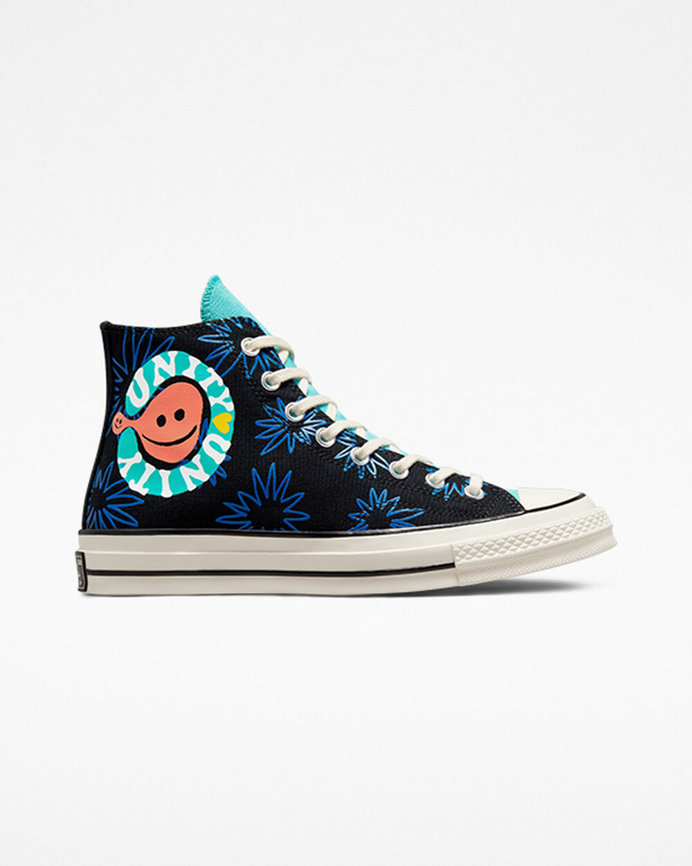 Converse Chuck 70 Férfi Tornacipő Fekete Világoskék Türkiz Királykék | Magyarország-7103