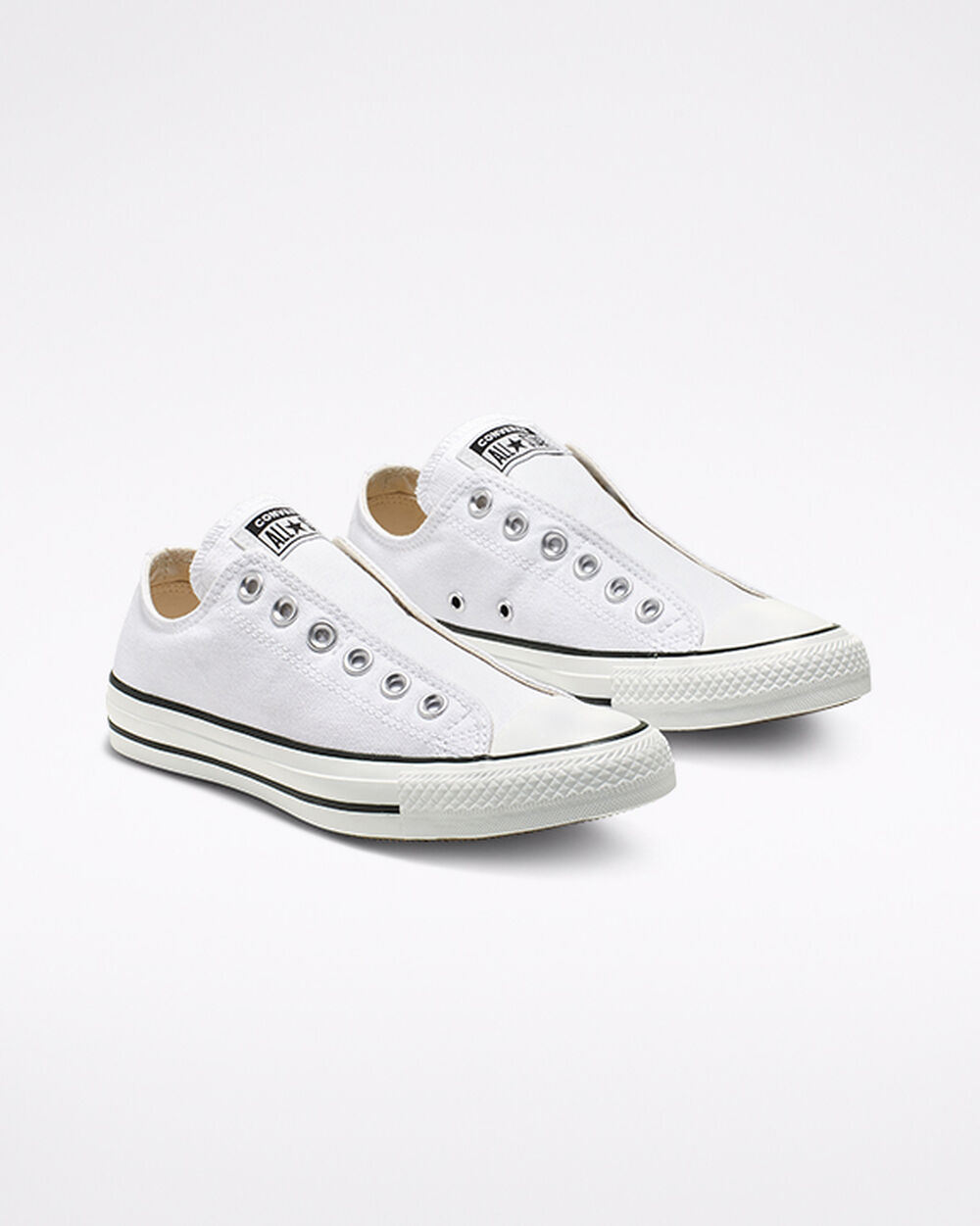 Converse Chuck Taylor All Star Férfi Slip On Fehér Fekete Fehér | Magyarország-6329