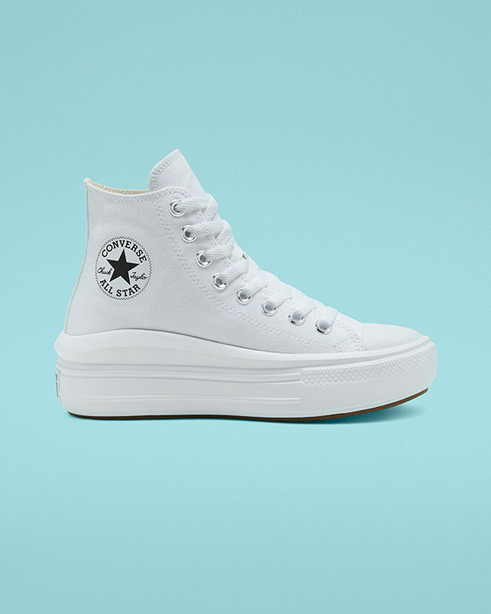 Converse Chuck Taylor All Star Move Női Tornacipő Fehér Bézs Fehér Fekete | Magyarország-09342