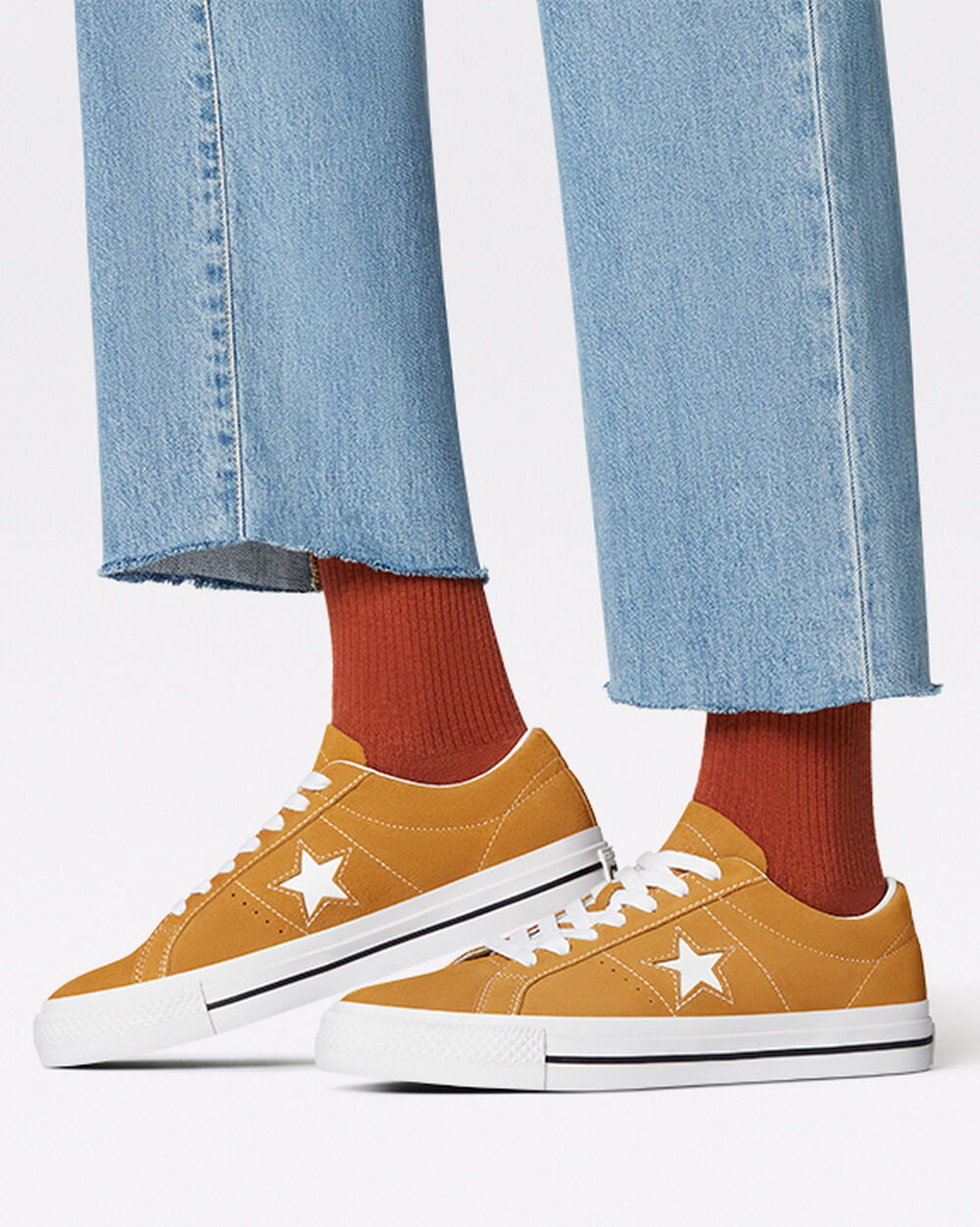 Converse One Star Férfi Tornacipő Barna Fehér | Magyarország-18467