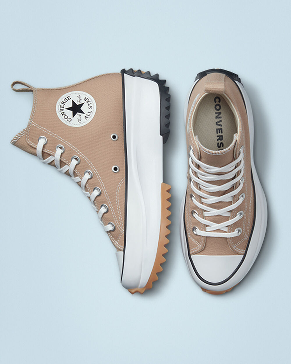 Converse Run Star Hike Női Tornacipő Khaki Fekete Fehér | Magyarország-1963